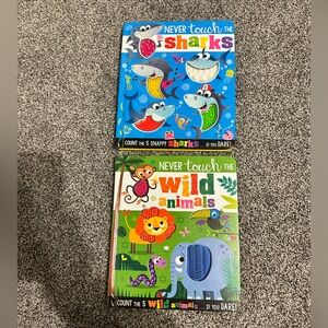 Never Touch Sharks & Wild Animals Touch Books